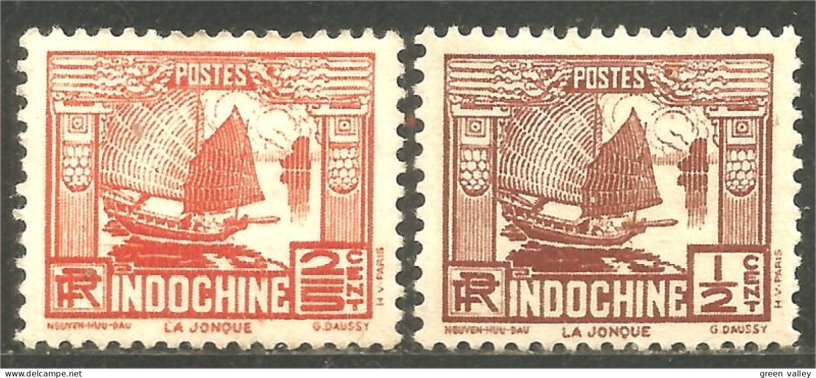 379 Indochine Bateau Ship Boat Schiff Jonque Junk MH * Neuf (f3-CHI-134) - Nuovi