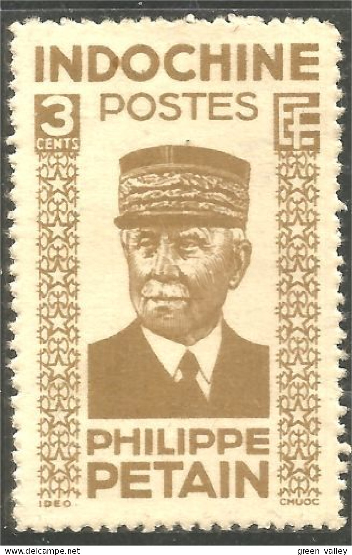 379 Indochine Philippe Pétain Neuf Sans Gomme No Gum (f3-CHI-126) - Oblitérés