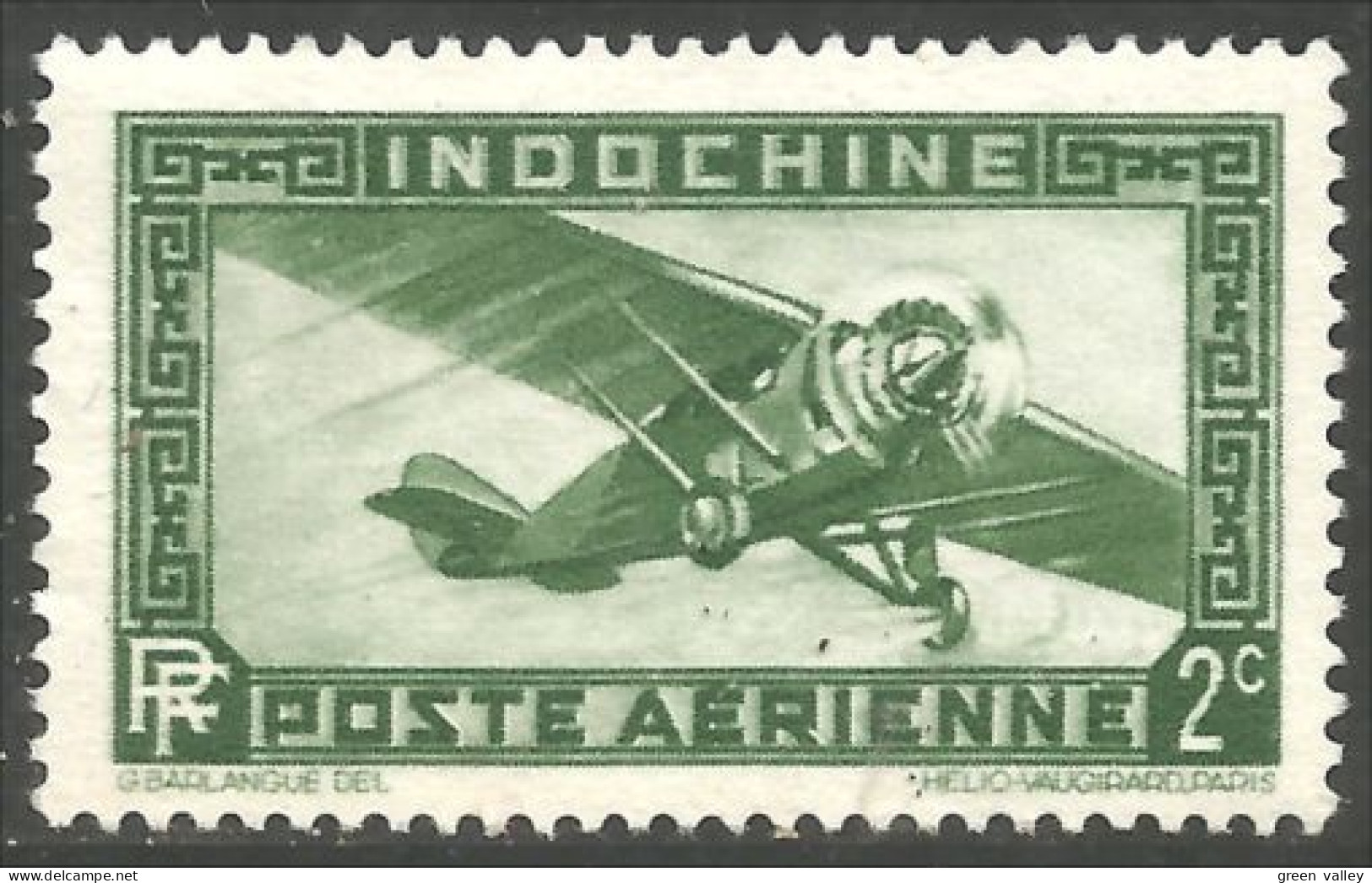 379 Indochine 1933 Avion Airplane Flugzeug Aereo No Gum (f3-CHI-121a) - Unused Stamps