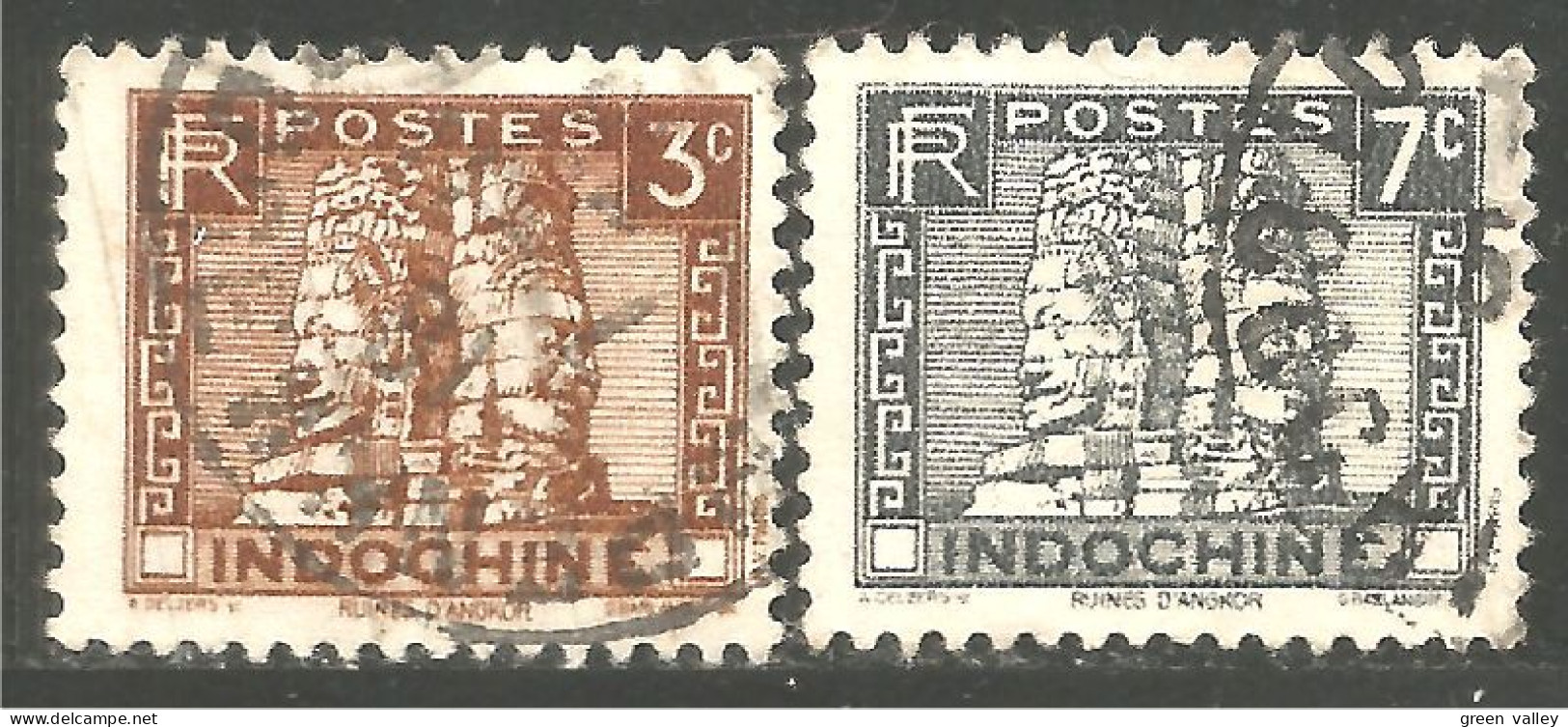 379 Indochine Bayon Angkor (f3-CHI-91) - Usados