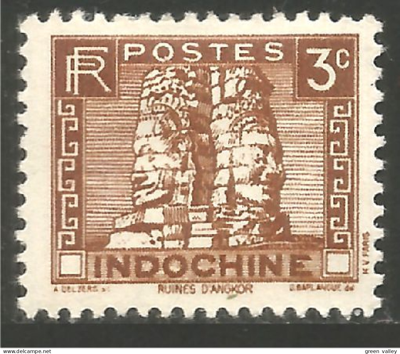 379 Indochine Bayon Angkor MH * Neuf (f3-CHI-92) - Unused Stamps
