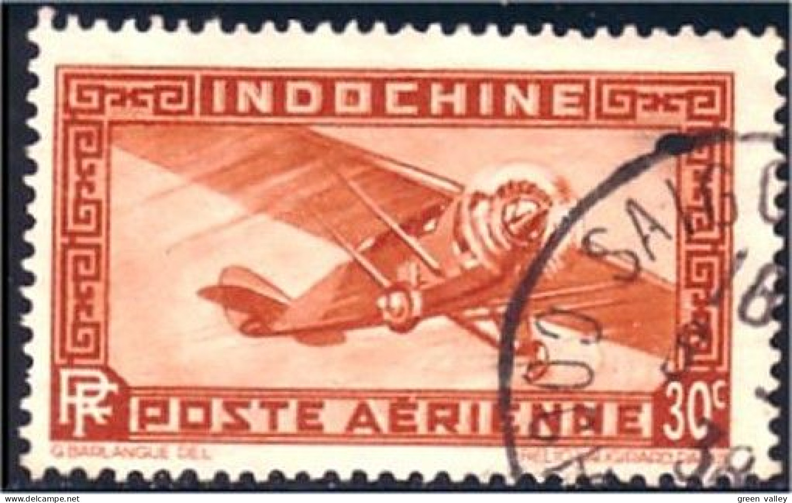 379 Indochine 30c Avion Airplane Fleugzug Aereo 1949 (f3-CHI-56) - Aerei