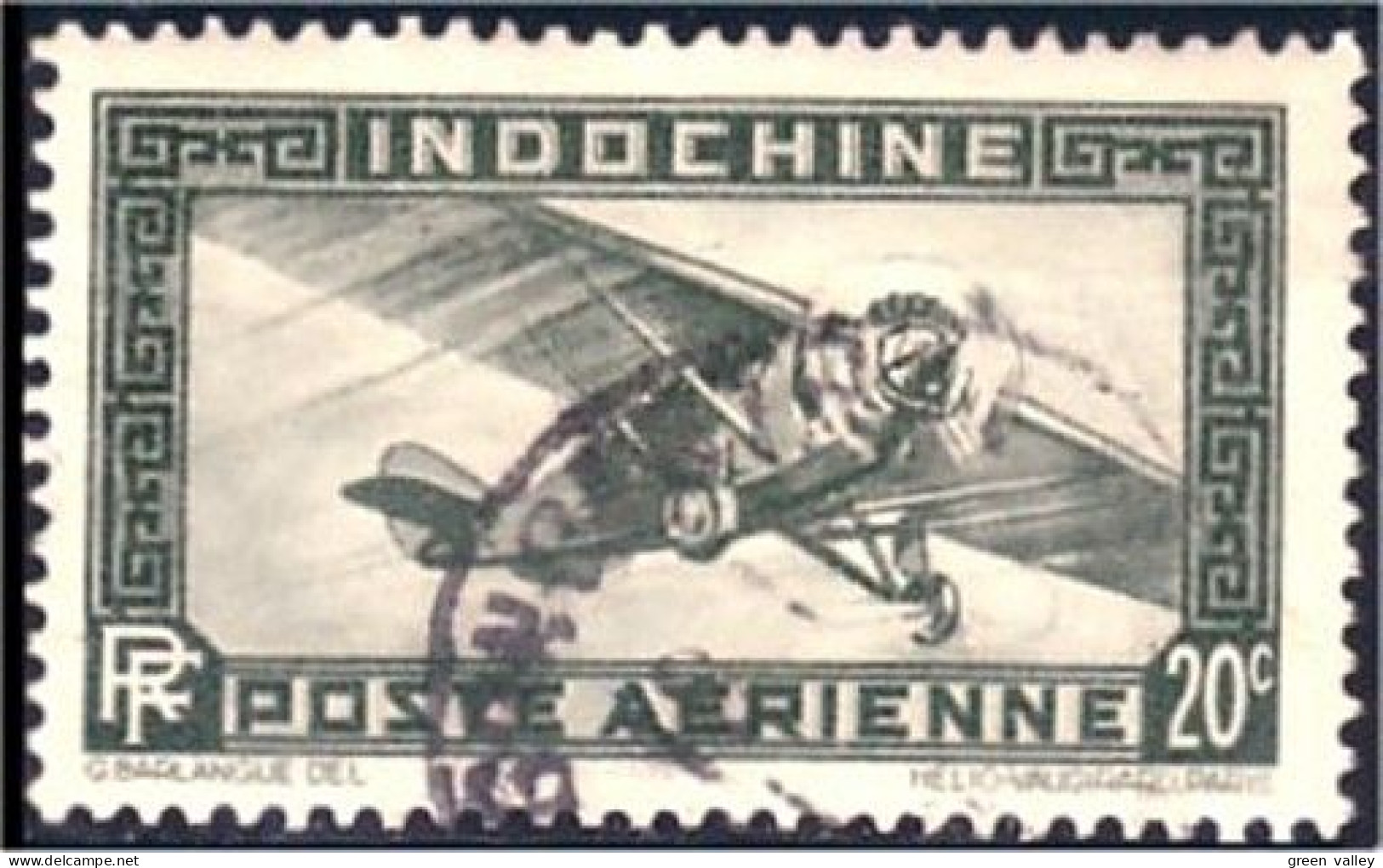 379 Indochine 20c Avion Airplane Fleugzug Aereo 1949 (f3-CHI-55) - Aerei