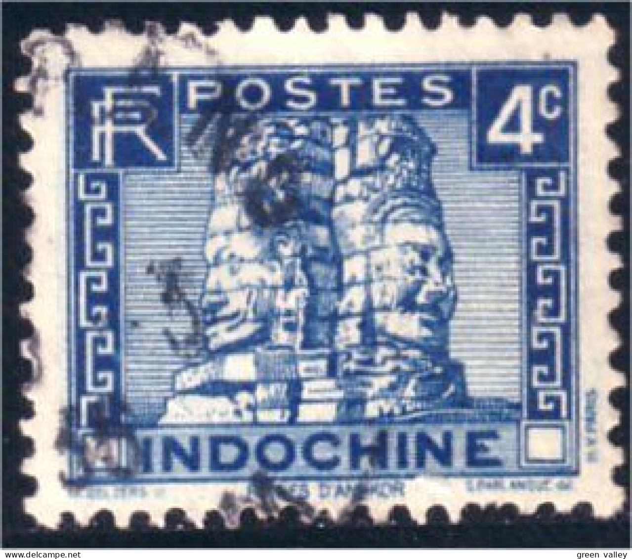 379 Indochine 4c Bayon D'Angkor (f3-CHI-44) - Gebraucht