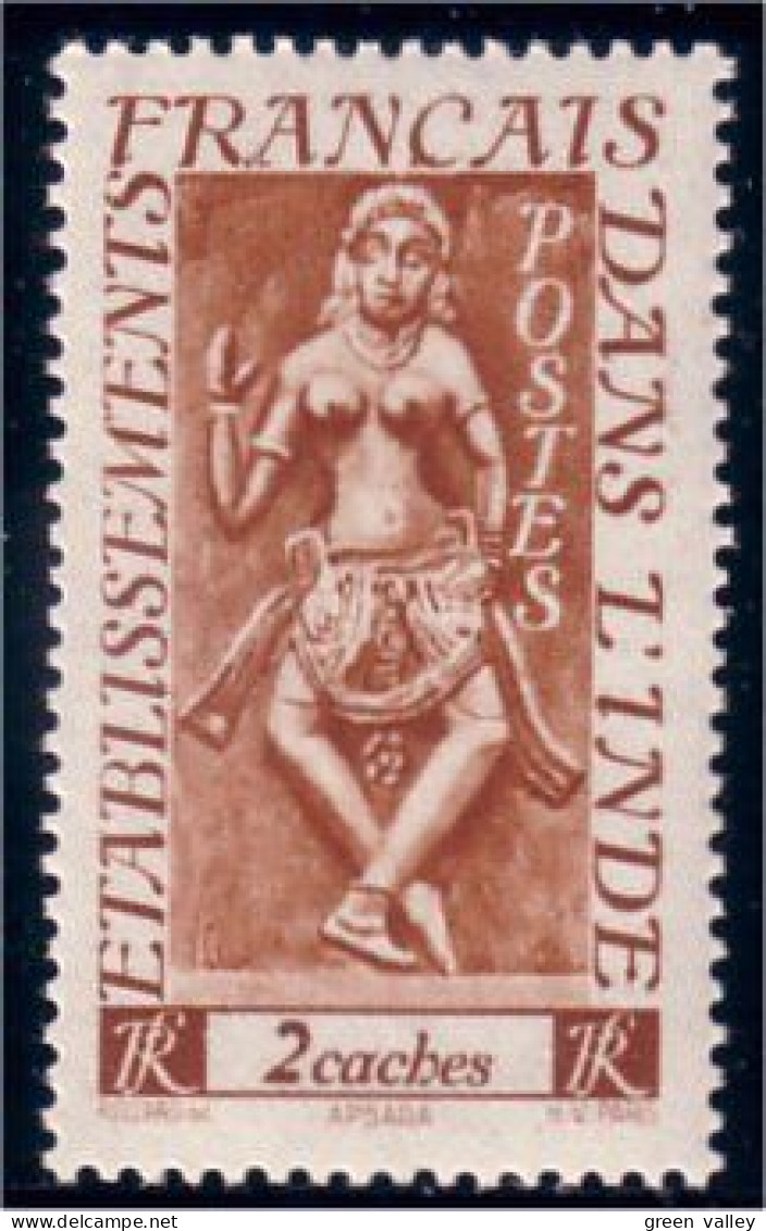 378 Inde Francaise 2 Ca MNH ** Neuf (f3-EIN-87) - Sculpture