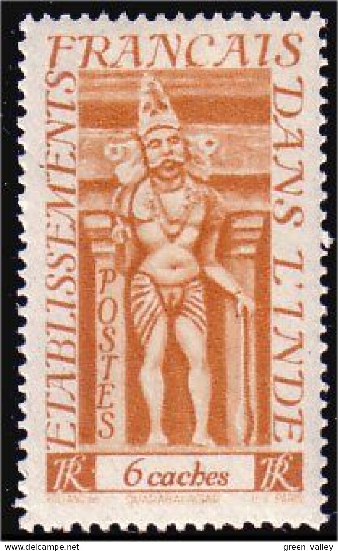 378 Inde Francaise 6 Ca MH * Neuf (f3-EIN-77a) - Nuevos