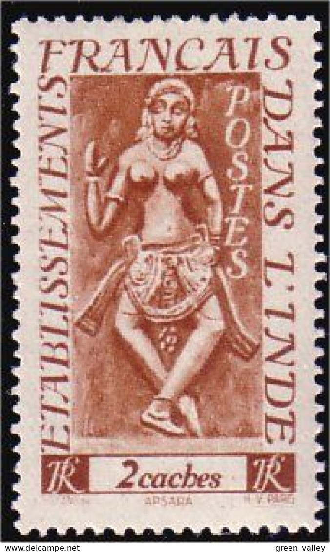 378 Inde Francaise 2 Ca MH * Neuf (f3-EIN-75) - Ungebraucht