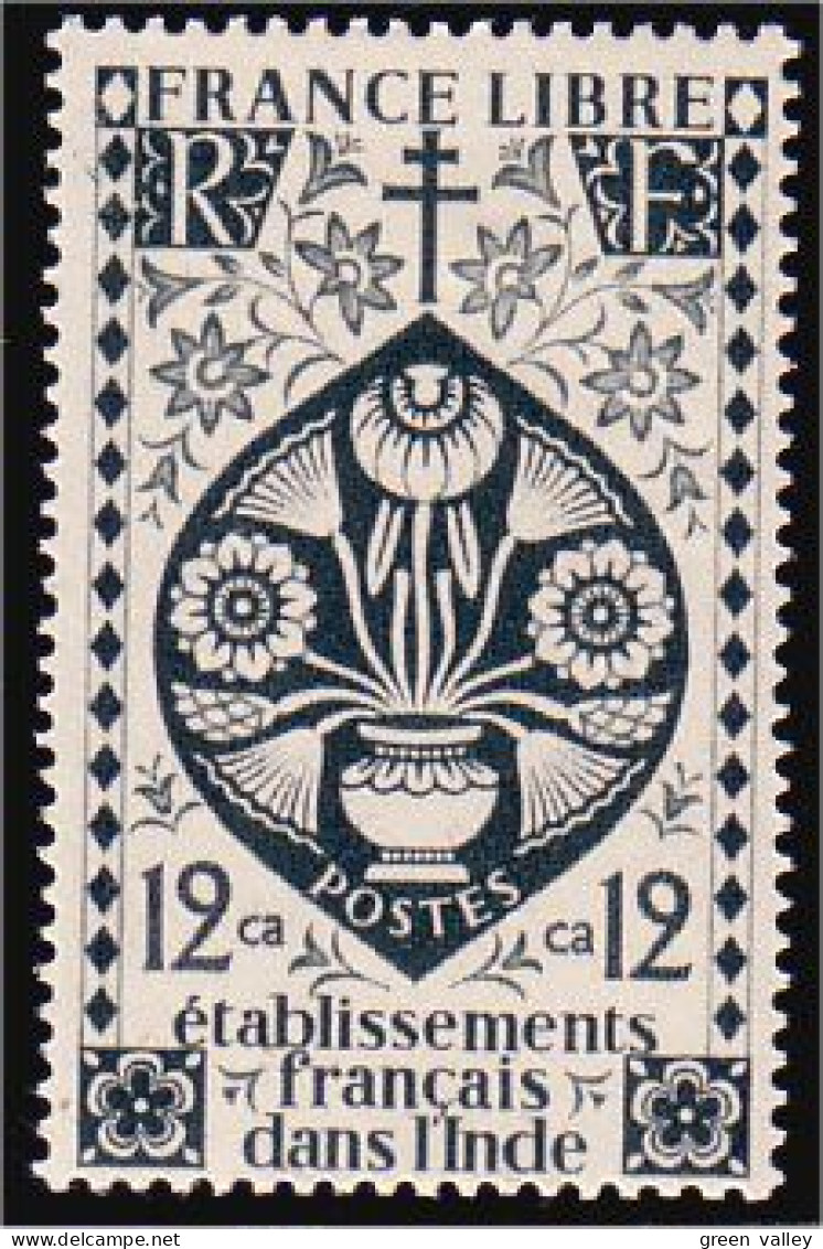 378 Inde Francaise 12 Ca MH * Neuf (f3-EIN-61) - Unused Stamps