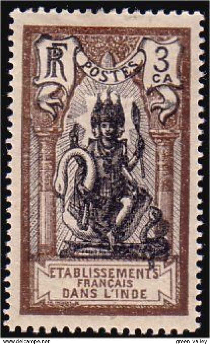 378 Inde Francaise 3 Ca MH * Neuf (f3-EIN-45) - Unused Stamps