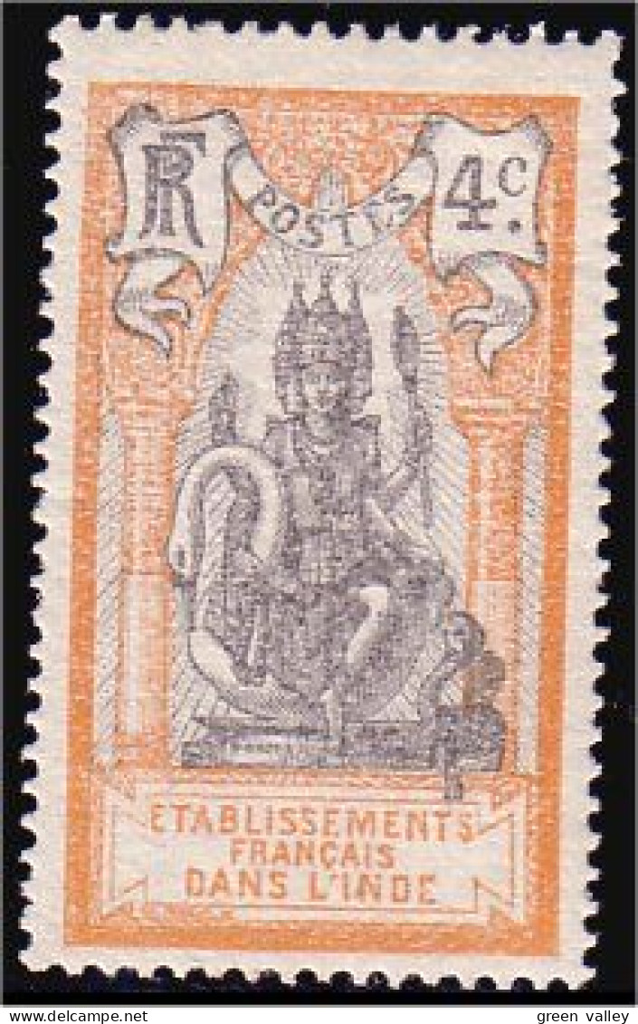 378 Inde Francaise 4c MH * Neuf Defaut (f3-EIN-30) - Unused Stamps
