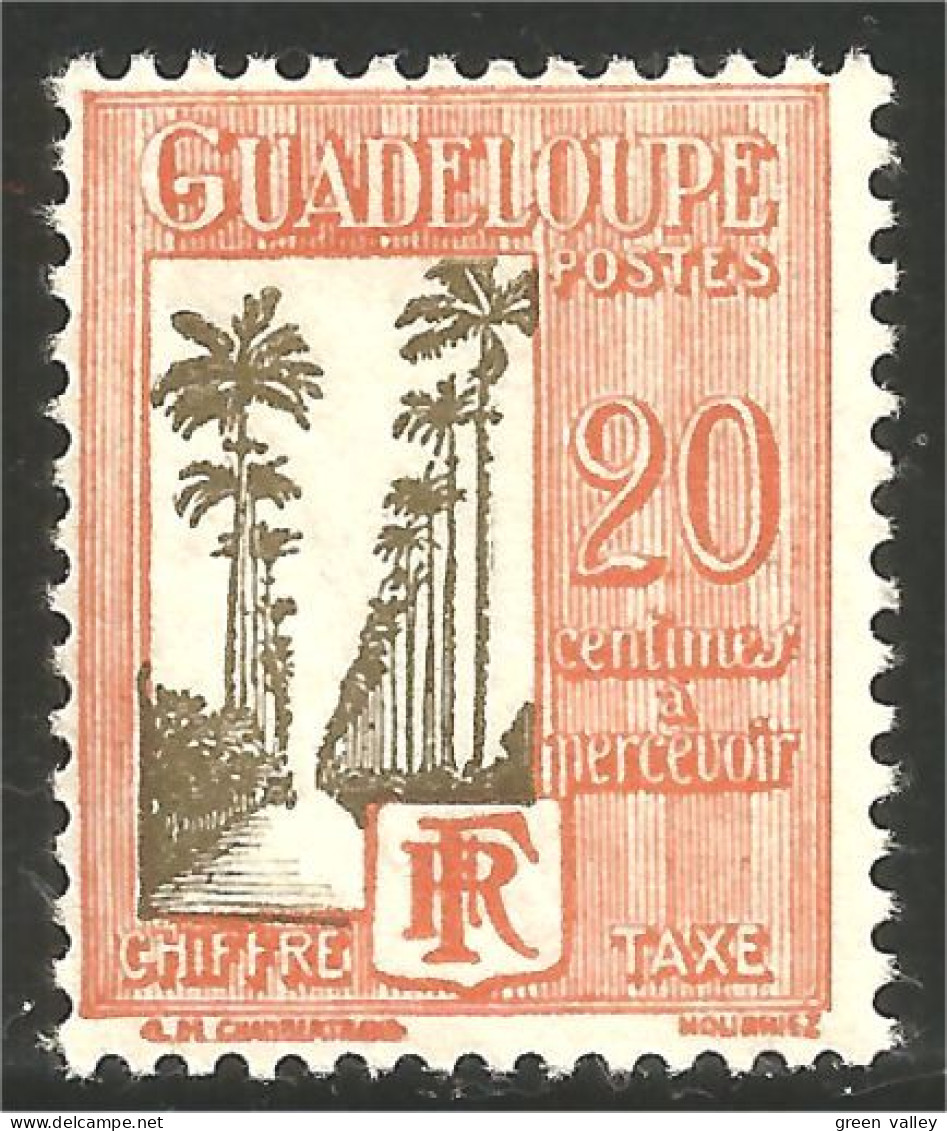 377 Guadeloupe Arbres Cocotiers Coconut Trees Coco Koko MNH ** Neuf (f3-GUA-61) - Trees