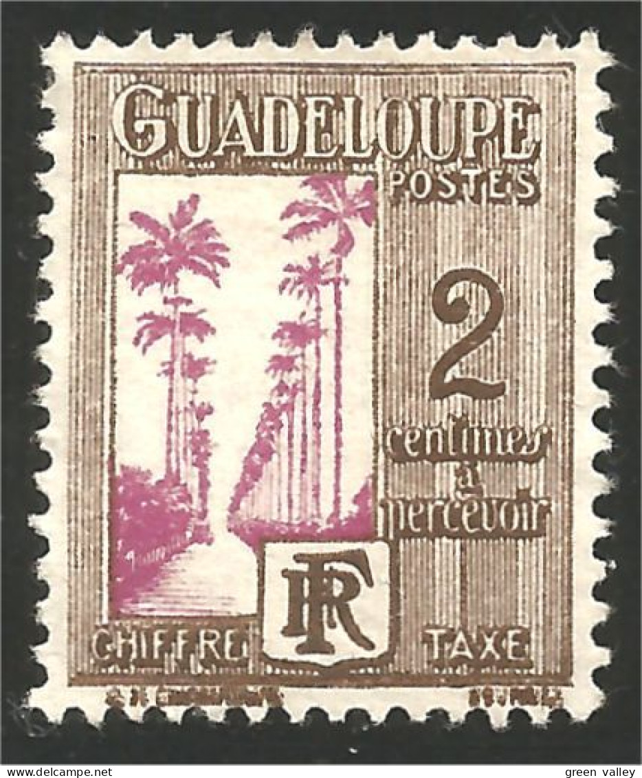 377 Guadeloupe Arbres Cocotiers Coconut Trees Coco Koko MH * Neuf (f3-GUA-55) - Ungebraucht