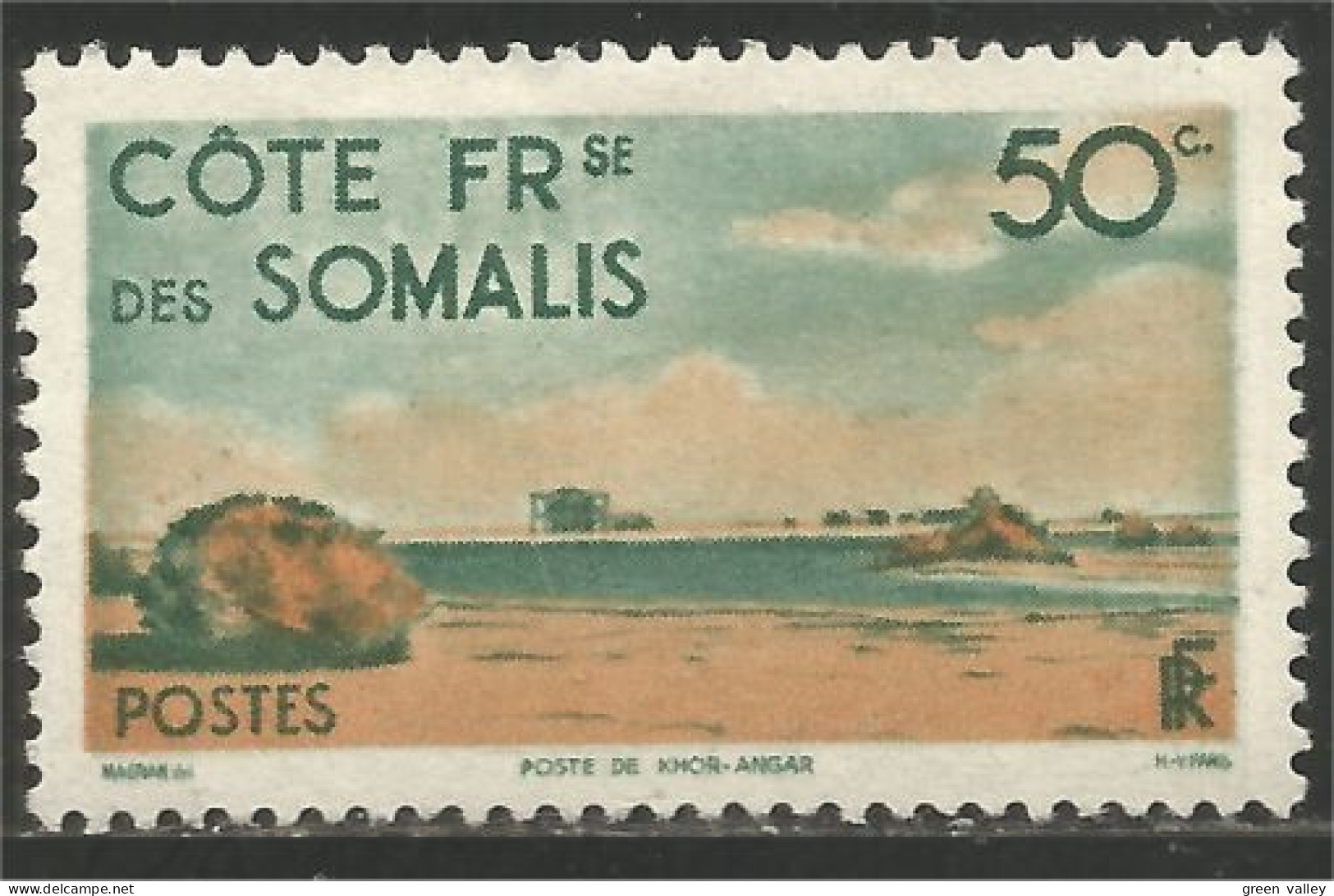 375 Cote Des Somalis Desert Scene 50c MH * Neuf (f3-CDS-44) - Neufs