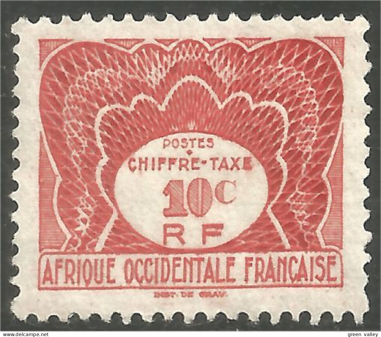 372 AOF Timbre Taxe 10c No Gum (f3-AEF-396) - Unused Stamps