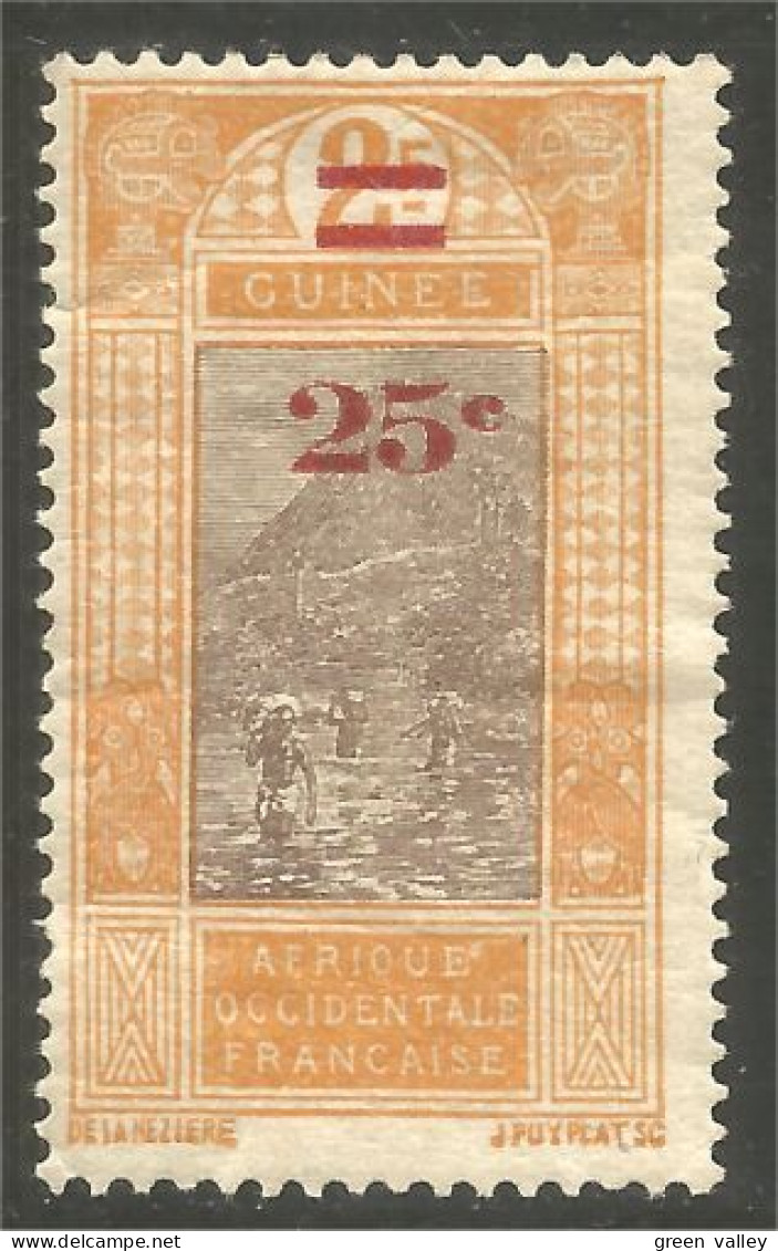 372 AOF Guinée Gué Ktimi Surcharge 1924 MH * Neuf (f3-AEF-384) - Nuevos
