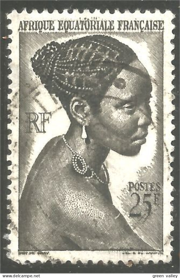 372 AEF Jeune Fille Bacongo Young Girl (f3-AEF-378) - Used Stamps
