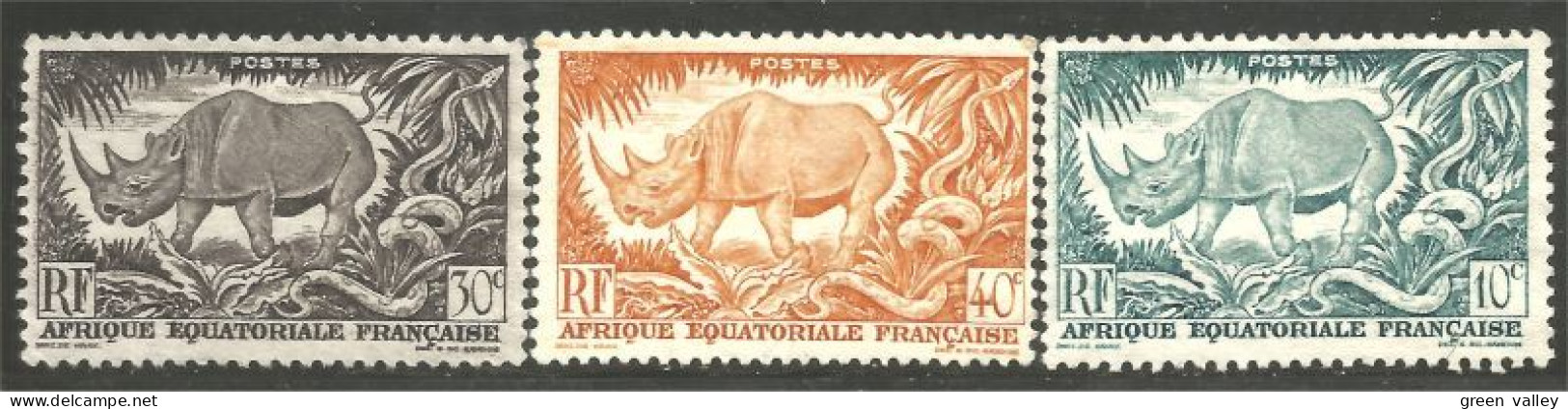 372 AEF Rhinocéros Rinoceronte Nashorn Neushoorn No Gum (f3-AEF-373) - Rhinoceros