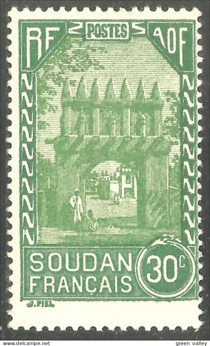 372 AOF Soudan 1931 Porte Djenné 30c Vert (f3-AEF-364) - Unused Stamps