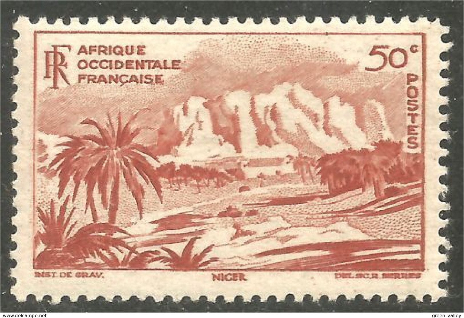 372 AOF Montagne Niger Mountain MH * Neuf (f3-AEF-368b) - Unused Stamps
