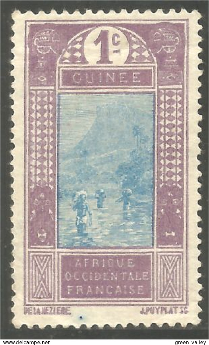 372 AOF Guinée 1913 Gué Kitim Ford MH * Neuf (f3-AOF-357) - Unused Stamps