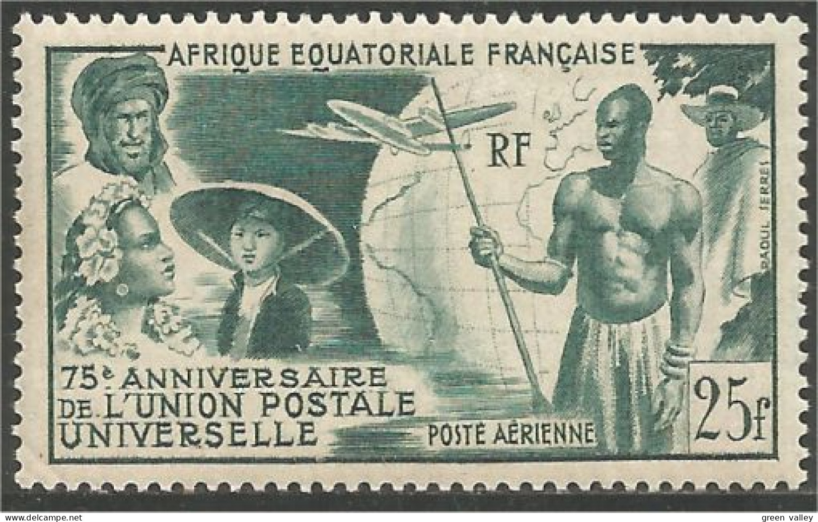 372 AEF 1949 UPU MNH ** Neuf (f3-AEF-309) - U.P.U.