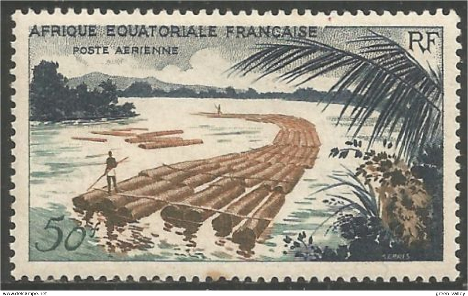 372 AEF Flottage Bois Wood Holz MNH ** Neuf (f3-AEF-311) - Arbres