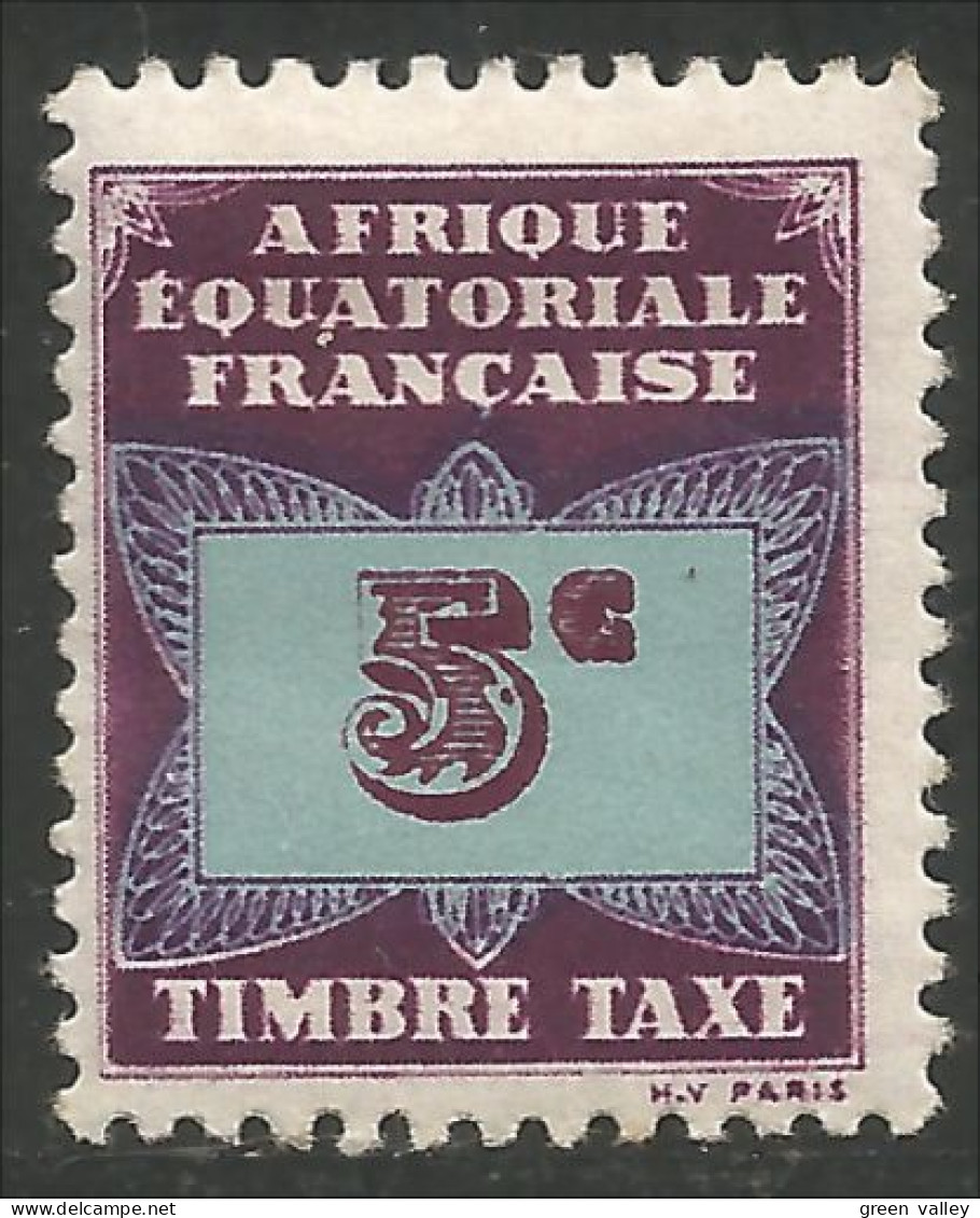 372 AEF 1937 5c Taxe Postage Due MH * Neuf Légère CH (f3-AEF-264) - Neufs