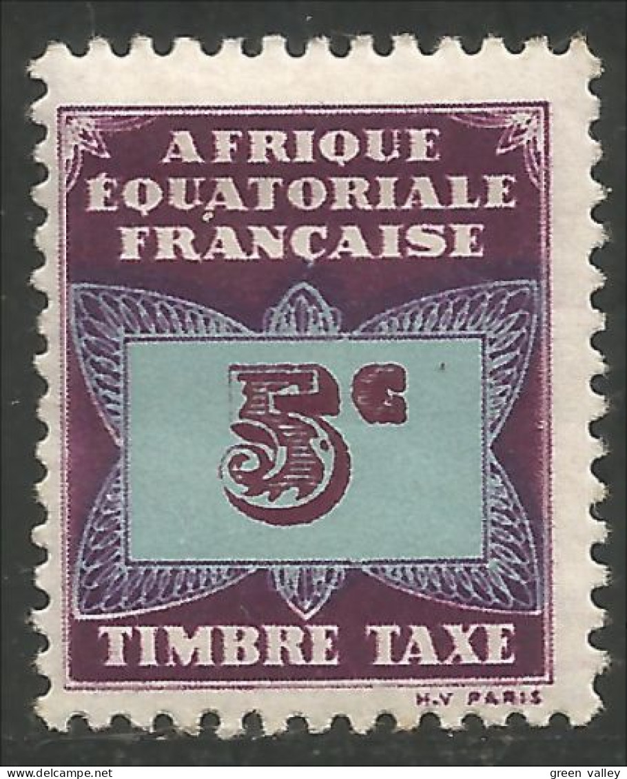 372 AEF 1937 5c Taxe Postage Due MH * Neuf Légère CH (f3-AEF-264) - Nuevos