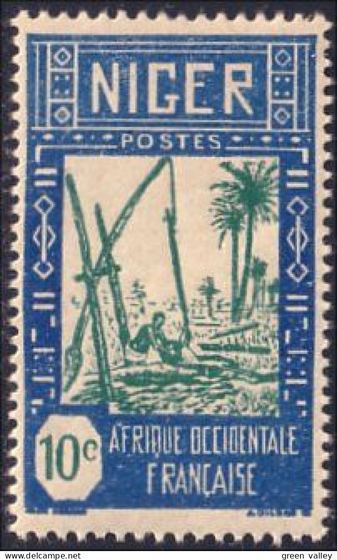 372 AOF Niger 1c Puits Eau Water Well Palmier (f3-AEF-216) - Unused Stamps