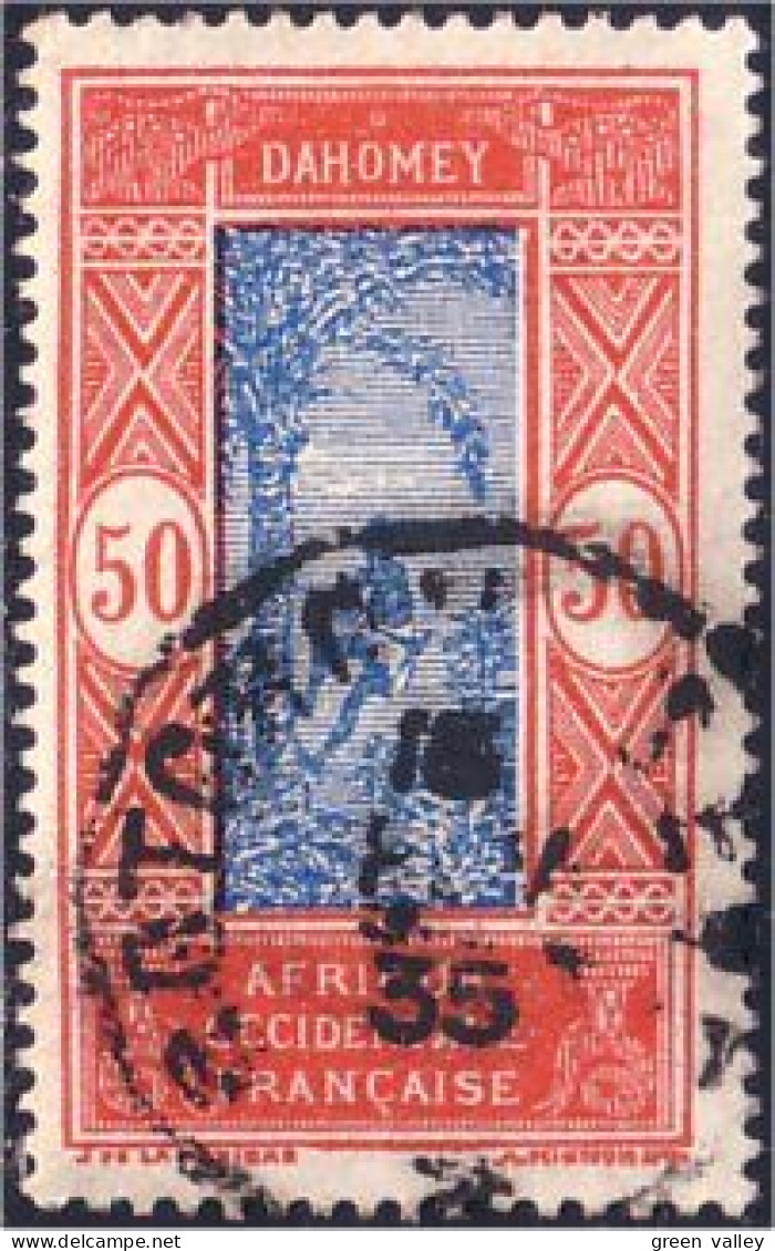 372 AOF Dahomey 50c Cocotiers Coconuts Belle Obliteration (f3-AEF-203) - Neufs
