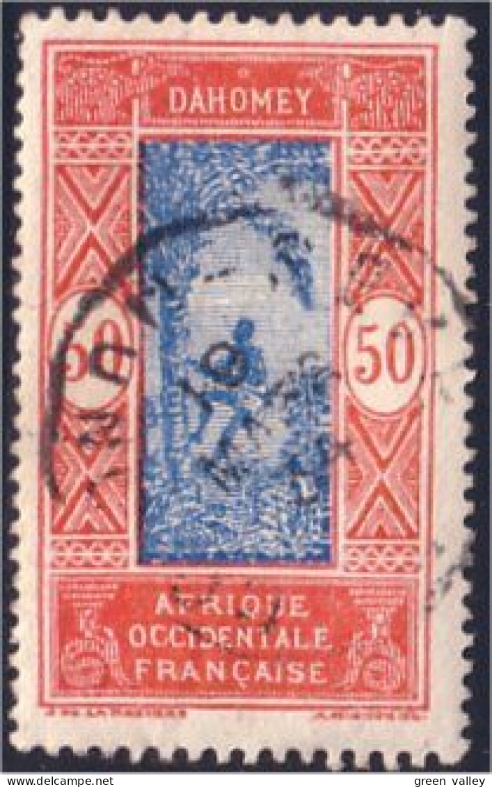 372 AOF Dahomey 50c Cocotiers Coconuts Belle Obliteration (f3-AEF-200) - Arbres