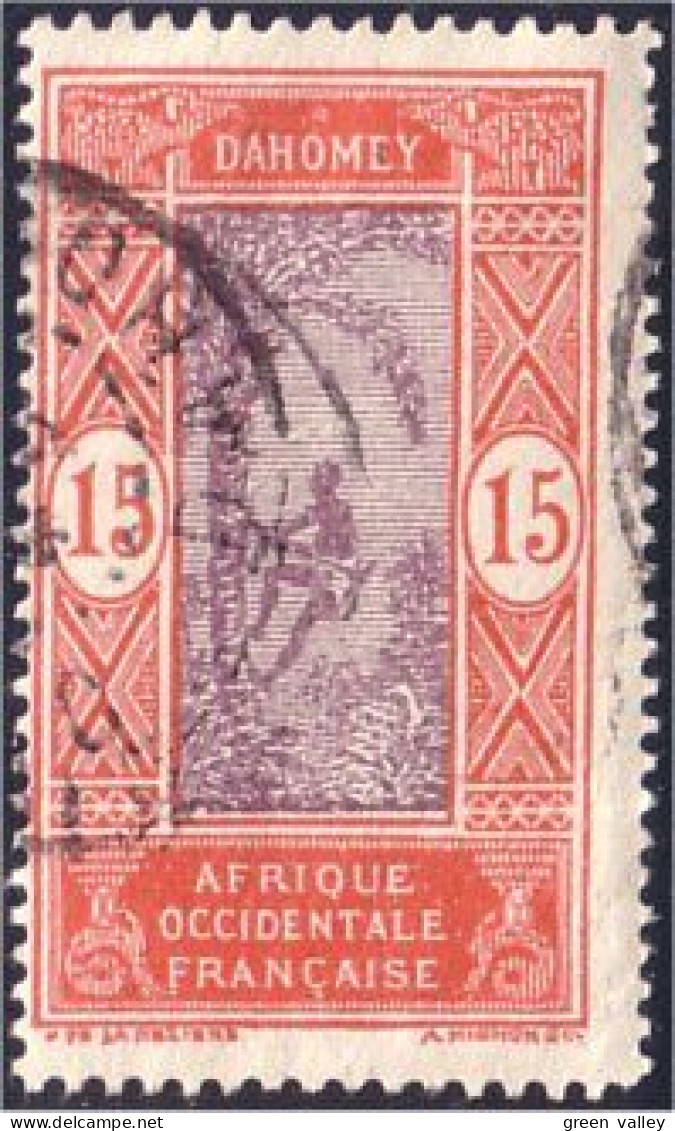 372 AOF Dahomey 15c Cocotiers Coconuts Belle Obliteration (f3-AEF-192) - Ongebruikt