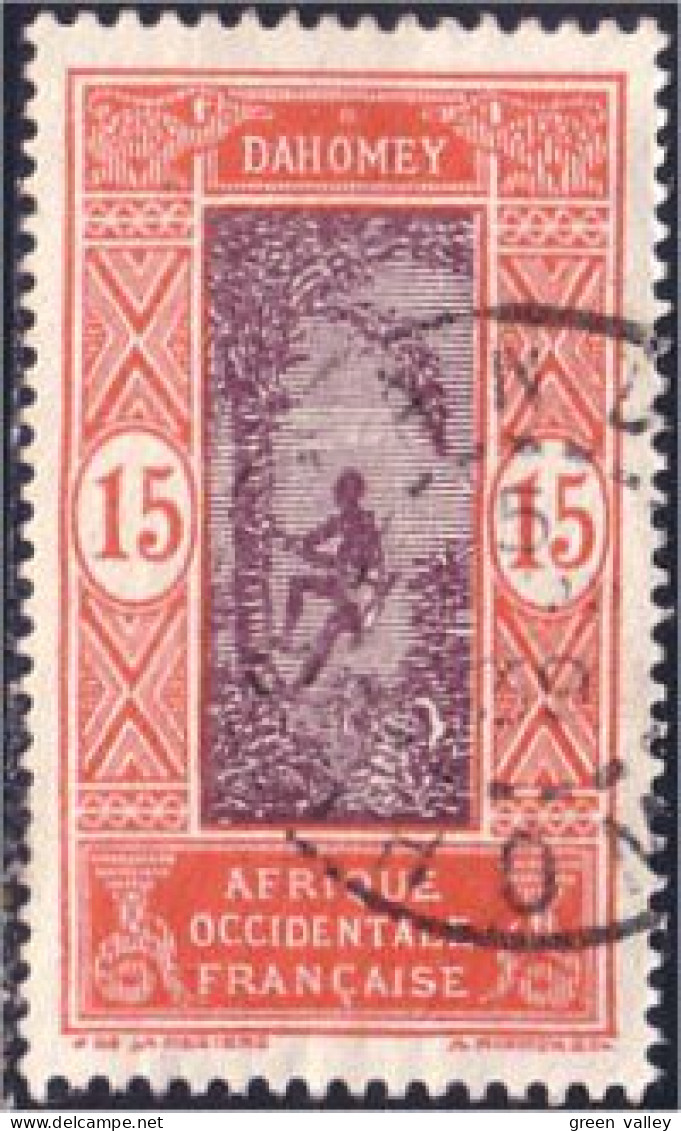 372 AOF Dahomey 15c Cocotiers Coconuts Belle Obliteration (f3-AEF-191) - Ongebruikt