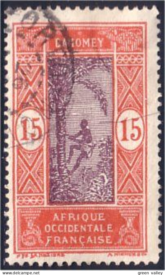 372 AOF Dahomey 15c Cocotiers Coconuts Belle Obliteration (f3-AEF-190) - Ongebruikt