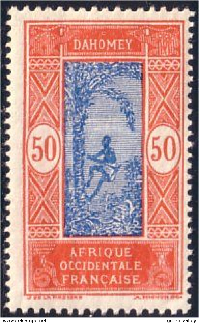 372 AOF Dahomey 50c Cocotiers Coconuts MH * Neuf (f3-AEF-183) - Gebruikt