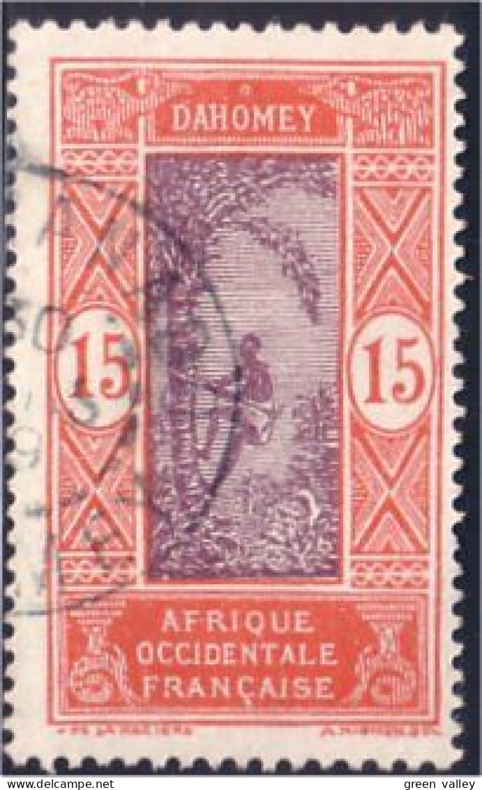 372 AOF Dahomey 15c Cocotiers Coconuts Belle Obliteration (f3-AEF-186) - Ungebraucht