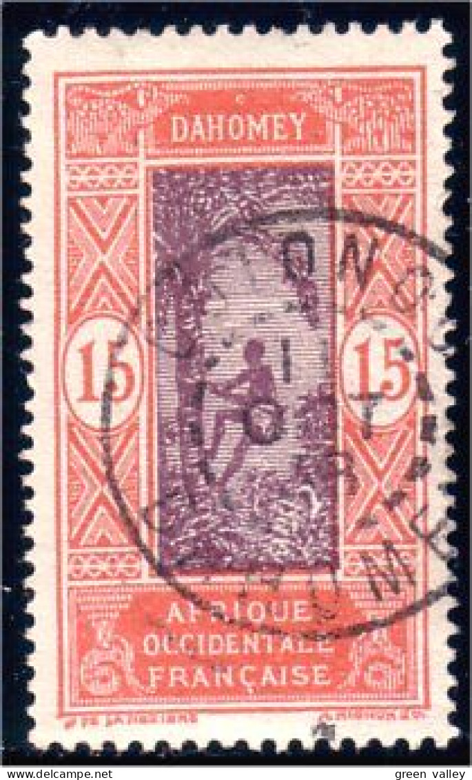 372 AOF 15c Dahomey Cocotier Tres Belle Obliteration (f3-AEF-145) - Ungebraucht