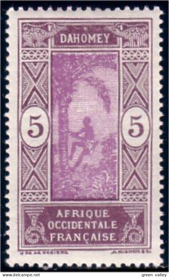 372 AOF 5c Dahomey Cocotier MH * Neuf (f3-AEF-125) - Neufs