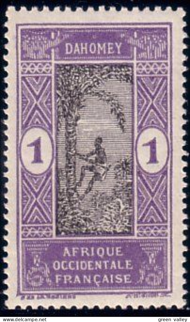 372 AOF 1c Dahomey Cocotier MNH ** Neuf (f3-AEF-117) - Trees