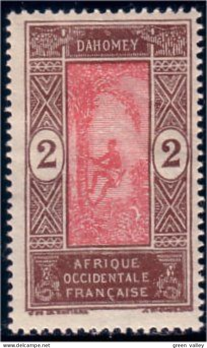 372 AOF 2c Dahomey Cocotier MH * Neuf (f3-AEF-122) - Arbres