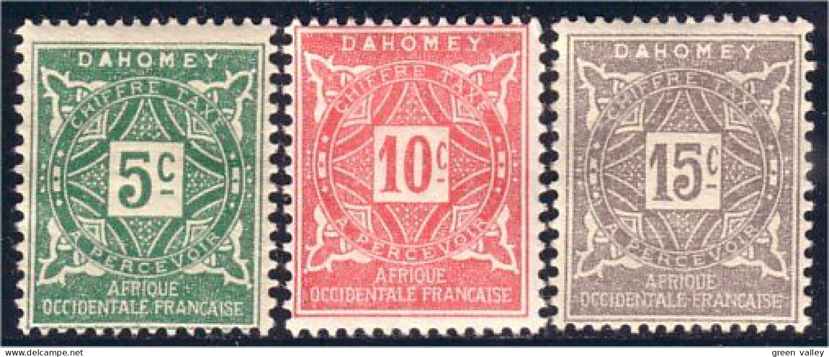 372 AOF Dahomey Taxe MH * Neuf (f3-AEF-112) - Usati