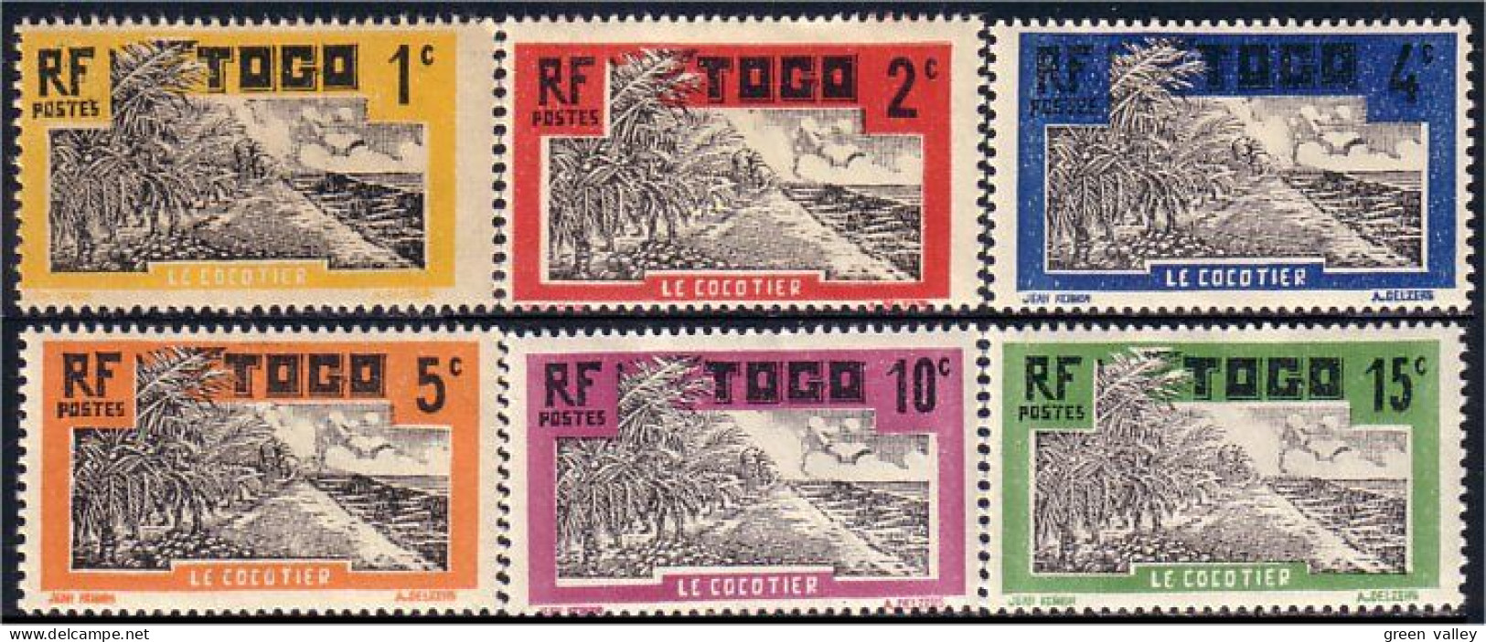 372 AOF Togo Cocotier Cocos MH * Neuf (f3-AEF-86) - Trees