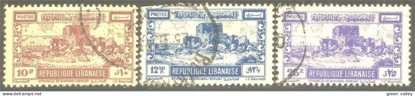 371 Grand Liban 1945 Citadelle Djoubeil Jybayl Byblos Citadel (f3-ALA-70) - Oblitérés
