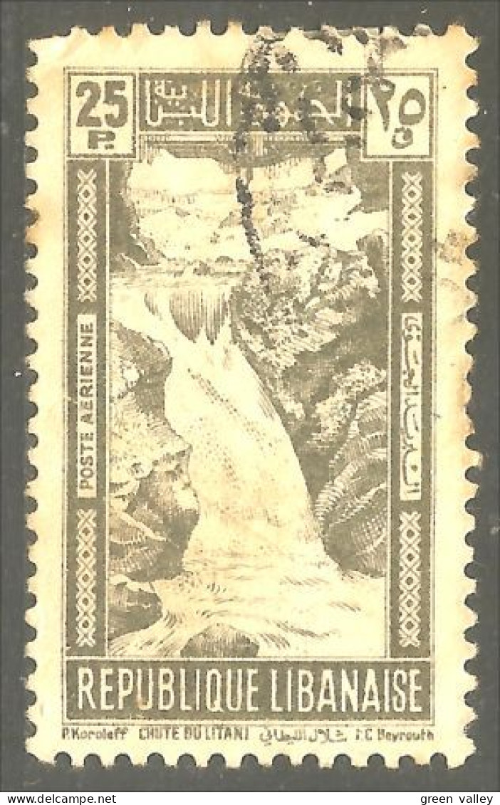 371 Grand Liban 1945 Chutes Litani Waterfall (f3-ALA-71) - Usados