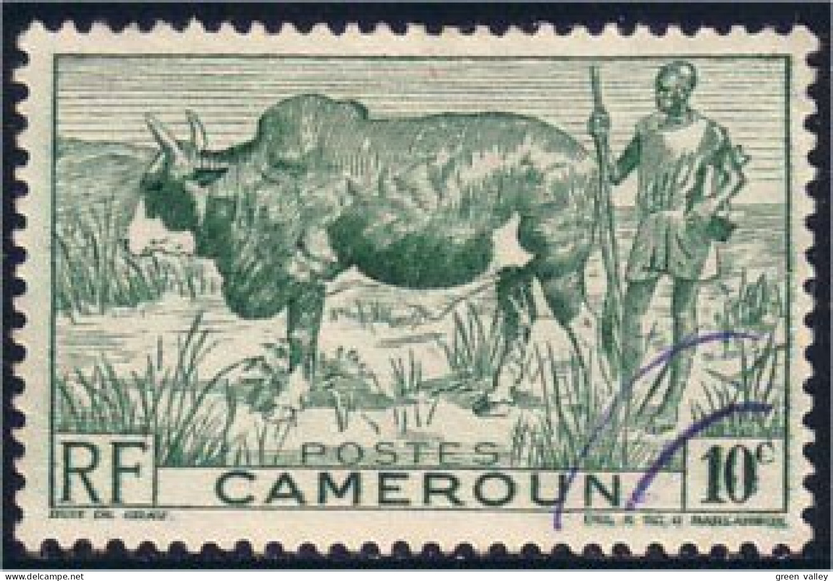 372 AEF Cameroun Zebu (f3-AEF-26) - Used Stamps