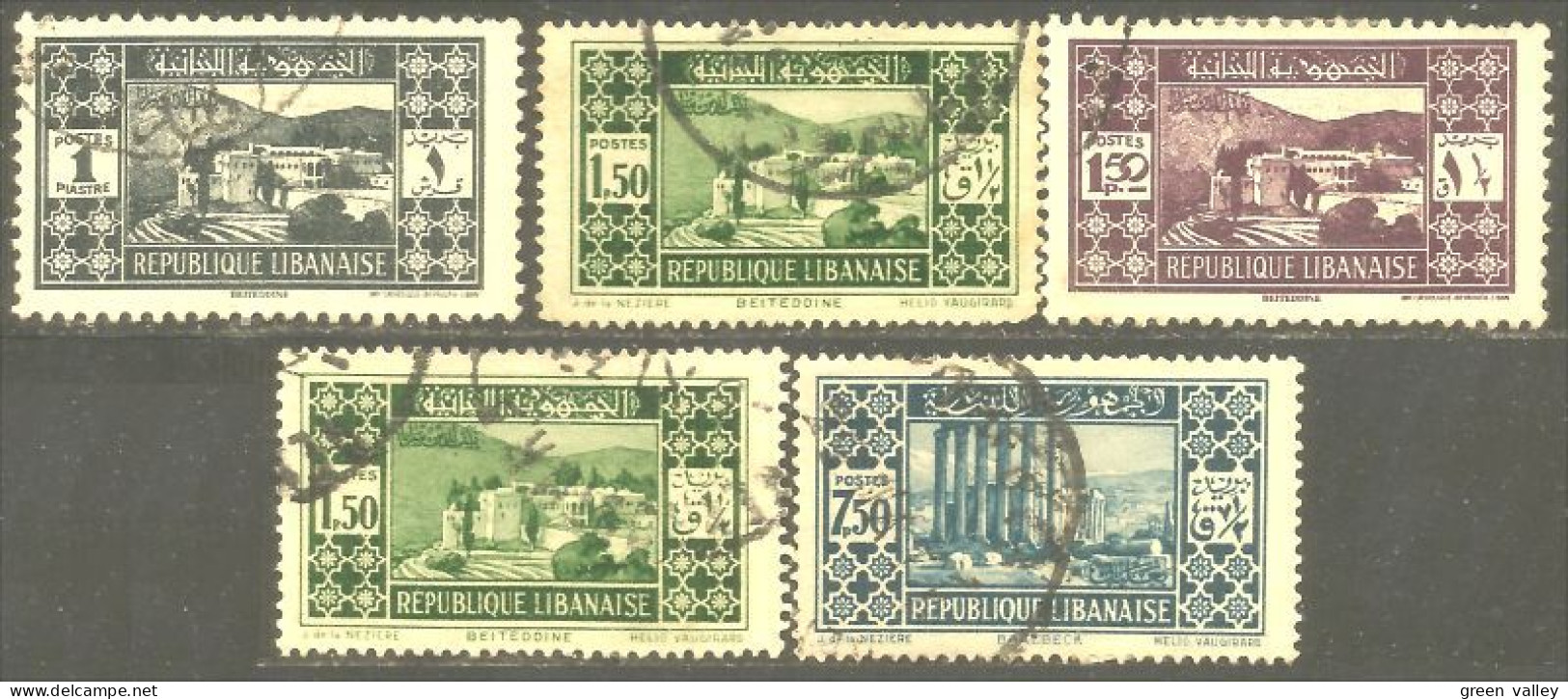 371 Grand Liban 1930-35 Sites Touristiques (f3-ALA-64) - Oblitérés