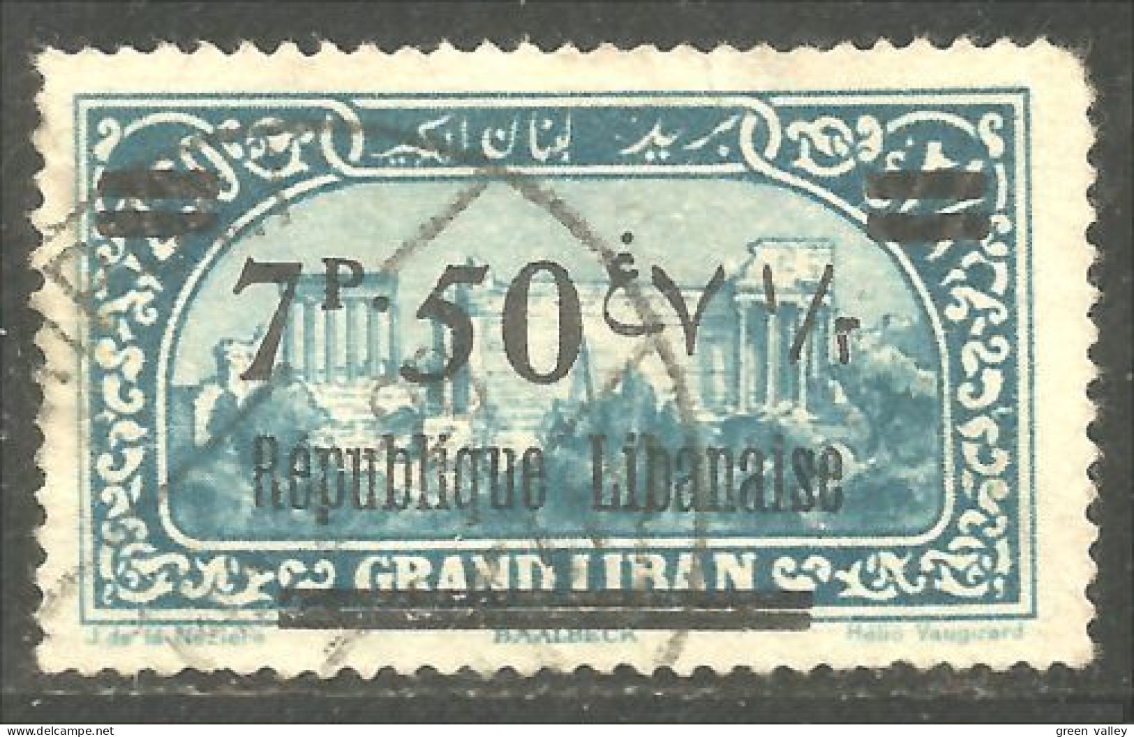 371 Grand Liban 1927 Beyrouth (f3-ALA-46) - Usados