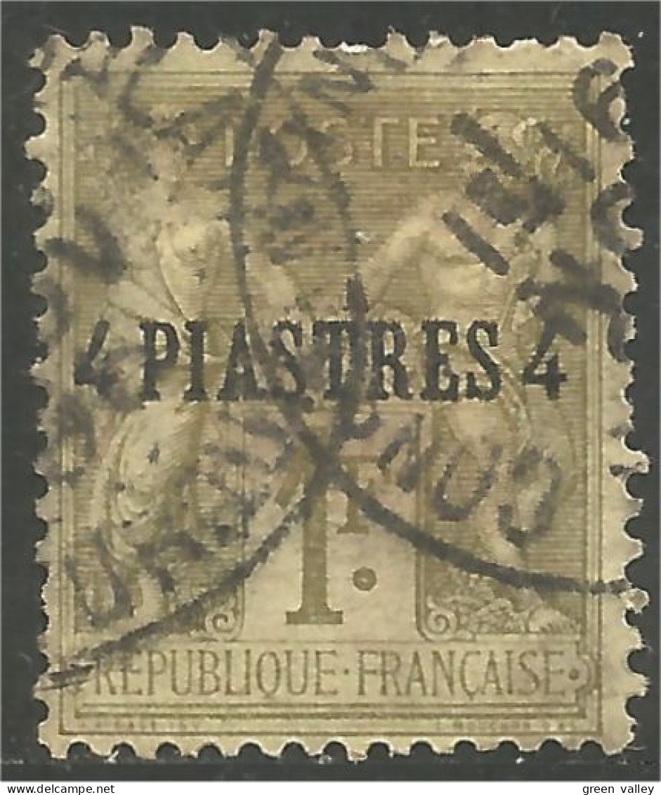 371 Levant 1885 4 Piastres Sircharge (f3-ALA-33) - Aerei