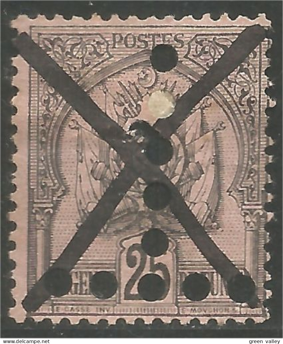 368 Regence De Tunis 1888 Taxe 25c Noir Sur Rose (f3-MAR-6a) - Timbres-taxe