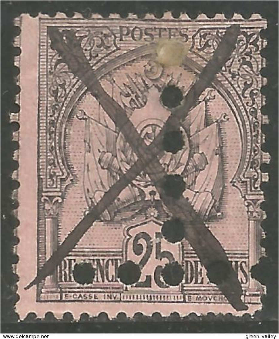 368 Regence De Tunis 1888 Taxe 25c Noir Sur Rose (f3-MAR-6b) - Segnatasse